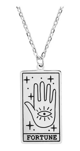 Collar Cadena Con Dije Carta Tarot Estrella Sol Fortuna