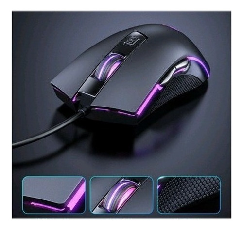 Mouse Gamer Profesional Usb Aoc Gm120 2400dpi Luces Rgb