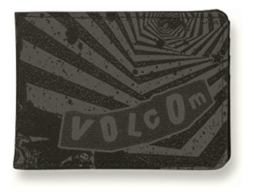 Volcom Cartera Plegable Para Hombre, Negro, Una Talla,