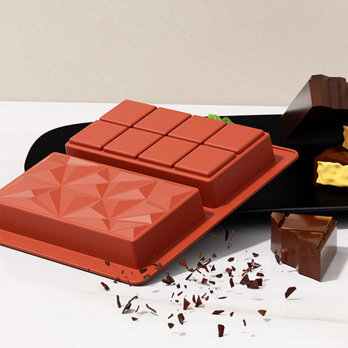 Hu Molde De Silicone Profundo Para Barra De Chocolate