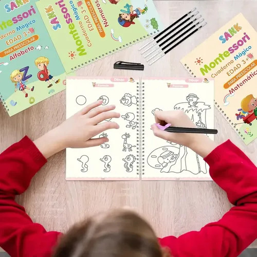 Set De 4 Cuadernos Montessori De Trazos Y Caligrafía F. H | Cuotas sin  interés