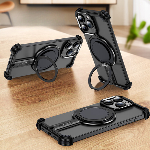 Apto Para iPhone 15, Titanio, Funda De Teléfono De Pie