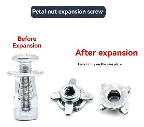 60 Unidades De Rebites De Expansão Jack Nut Nut Nut Screw Bo