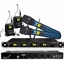 Comprar 4 Microfonos Inalambrico Uhf 2 De Mano 2 Vincha Moon Mi04ub