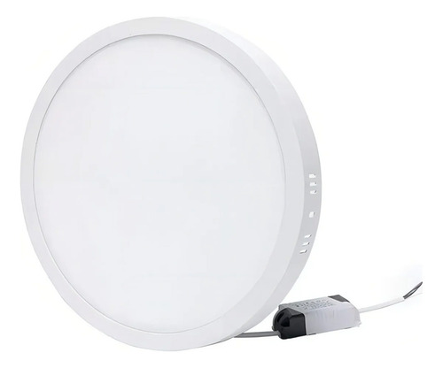 Plafon Painel Redondo Sobrepor 24w Branco Frio 6500k Bivolt