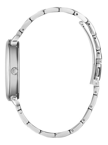 Reloj Para Mujer Guess Sparkling Rose Color Plata Gw0242l1