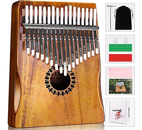 Kalimba Thumb Piano 17 Teclas, Mbira Portatil, Piano De Ded