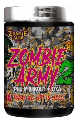 Zombie Labs Zombie Army 2 30 Serviços de pré-treino + Oxa Flavor Gummies