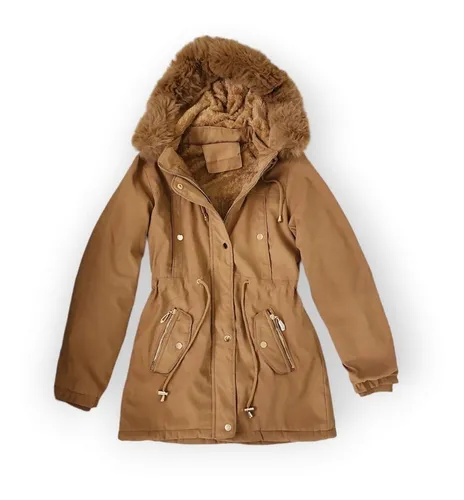 Campera Parka Abrigo Mujer Con Corderito Invierno