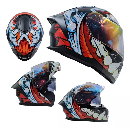 Casco Abatible R7 Unscarred Spider Negro Rojo Blanco – Moto Helmets &  Sebastian