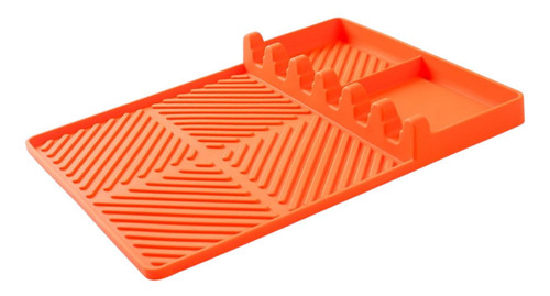 Silicone Pliddle Mat De Estante 32cmx24cmx1cm Naranja