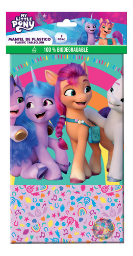 1 Mantel Personaje Cumpleaños Mesa Fiesta 254x107cm Little Pony little Mermaid Movie