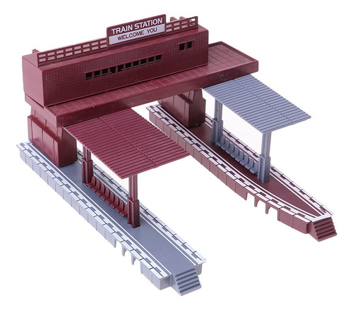 3 Unids Escala Estación De Tren Simulación Diseño Ho