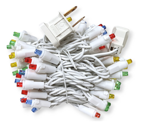 Luces Led Mlticolor Holiday Time - 100 Luces Cable Blanco