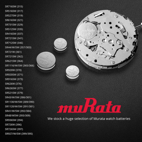 Bateria Murata 395/399 Sr927/w/sw 1,55v Óxido De Prata (20)