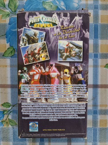 Pelicula Vhs Power Rangers Lightspeed Rescue (Usado)