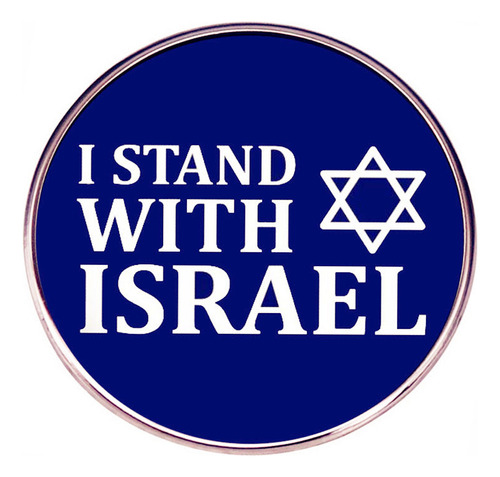 Insignia De Metal Con La Inscripción «i Support Israel Free