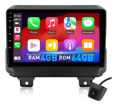 Estéreo 4+64g Carplay Para Jeep Wrangler 2019-2023 4k Wifi6