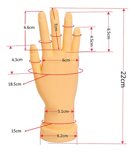1 Par De Práctica De Uñas De Goma Flexible Flexible A Mano