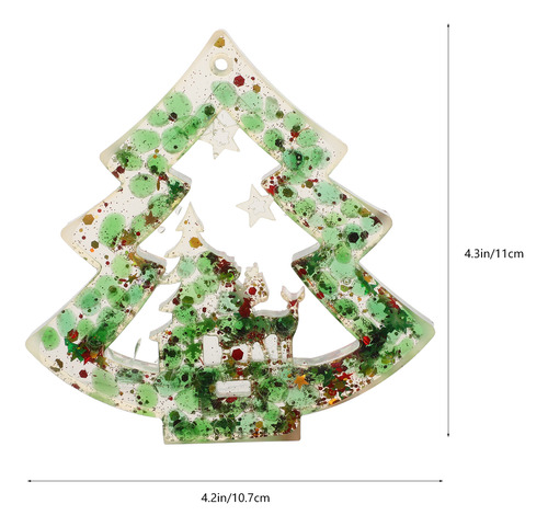 Figura De Árbol De Navidad De Resina De Cristal Mini Ch
