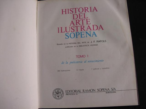 Mercurio Peruano: Libro Historia Arte Sopena T1  L67 H7itr