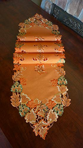 Camino De Mesa Granddeco Harvest Fall, 13 X 54, Bordado