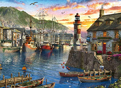 Quebra-cabeça De 500 Peças Sunrise Port (mais De 10 Anos)