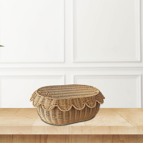 Cesta De Pan Tejida, Cesta Para Almacenar Alimentos, L