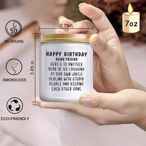 Vela Perfumada De Feliz Cumpleaños Para Mujeres Y Hombres, V