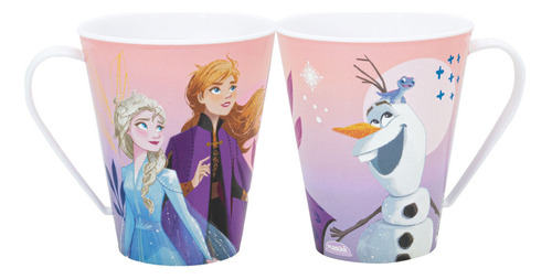 Caneca Infantil 360ml De Plástico Personagens Plasútil Personagem Frozen