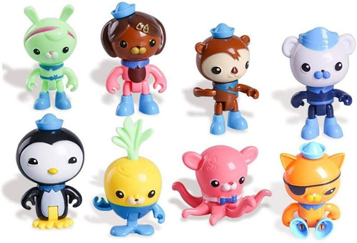 Imagen 2 de 3 de Paquete De 8 Figuras Octonauts Octo-crew De 2 A 3 Pulgadas