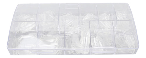 Pontas De Unhas Completas, Transparente, Ultrafino, Sem Marc