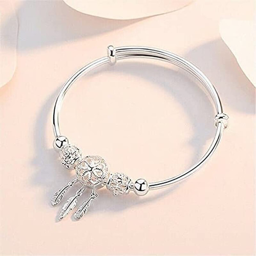 Pulsera Clásico Hecha A Mano De Plata De 925, Atrapasueños