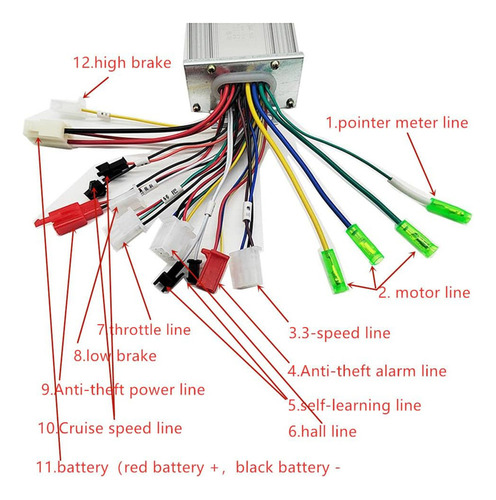 Xd Controlador Dc Sin Escobillas 36v-48v 350w Para