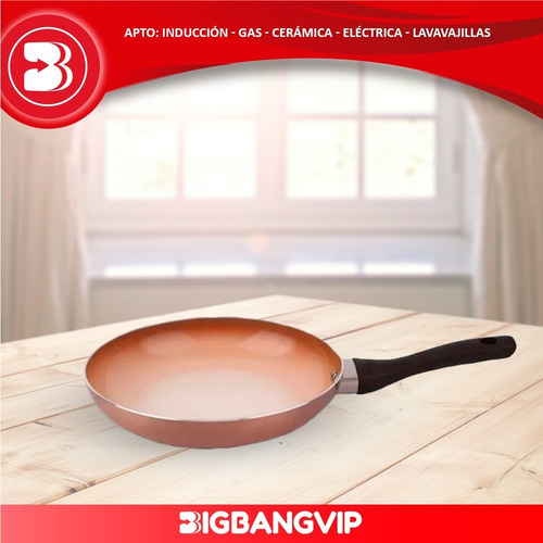 Imagen 3 de 6 de Sarten Ceramica 20cm Antiadherente Ceramico Cobre Hudson