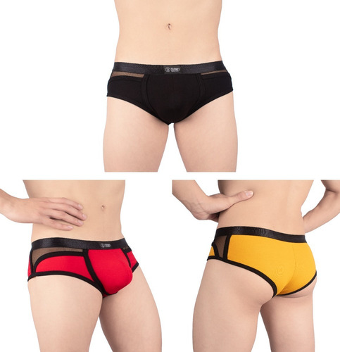 Az. Paquete De 3 Cacheteros Para Hombre De Algodón Con Red