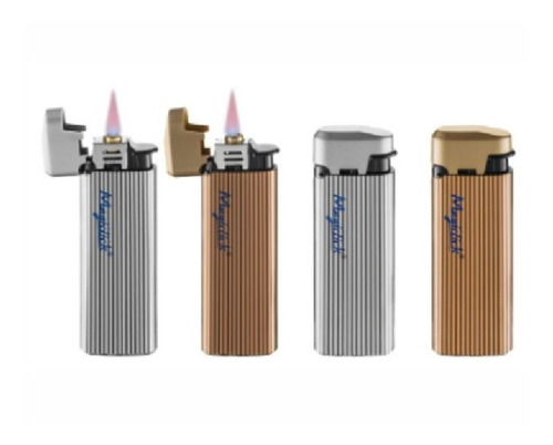 Imagen 2 de 5 de Encendedor Catalitico Recargable Magiclick Vip Gold & Silver