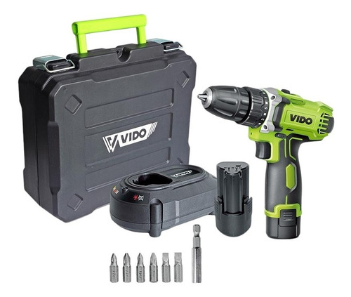 Taladro Inalámbrico Vido 12v Con Maleta Y Accesorios