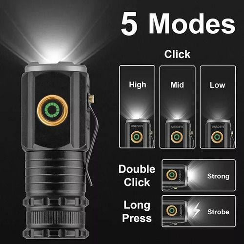 A 1 Peças Lanterna Alemã Monster Mini Flash Super Power