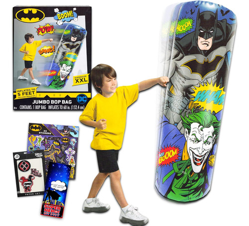 Batman Bop Bag For Kids Set - Paquete Con Saco De Boxeo De B