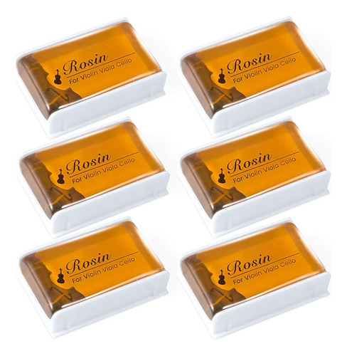 Rosin, Violin Rosin [6 Pack] Cello Viola Rosin Para Arco De 