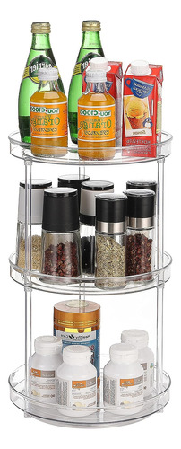 Uralfa Organizador Lazy Susan Transparente De 3 Niveles,...