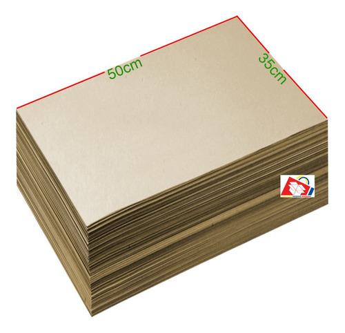 50 Laminas Carton Prensado 1mm 50x35 1/4 Pliego