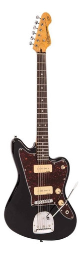 Guitarra Vintage V65v Jazzmaster Reissued Series Bk Preta Cor Preto Material do diapasão Rosewood Orientação da mão Destro