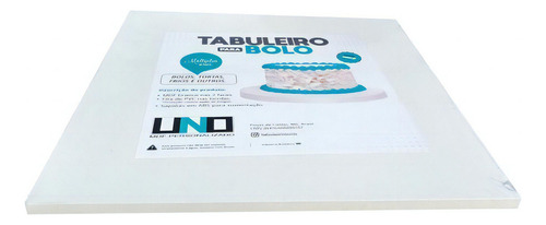 Tabuleiro Tábua Retangular Para Bolo Tabuleiros Uno 1410 Mdf Branco 50x40 Cm C 2