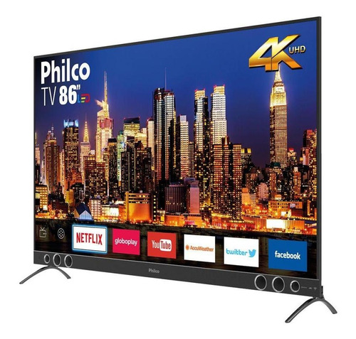 Imagem 2 de 3 de Smart Tv 86 4k Sb Led Netflix Philco Bivolt Ptv86p50snsg