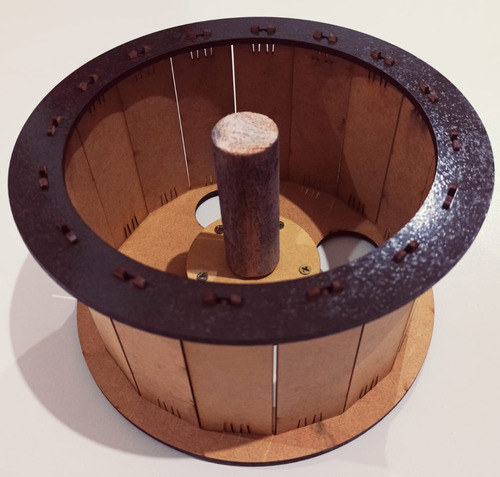 Carretilha Pipa Madeira 23cm Pronta Entrega Envio Imediato