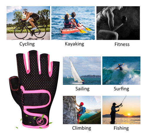 Vela E Ciclismo 3/4 Finger Gs Para Homens E Mulheres -