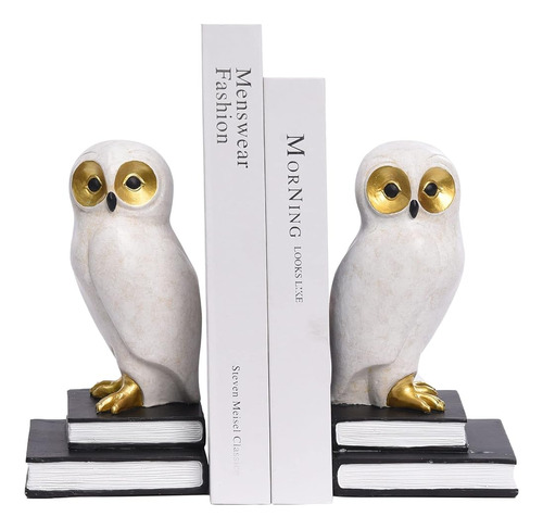 Kakizzy Decorative Book Ends For Heavy Books, Owl Bookends W