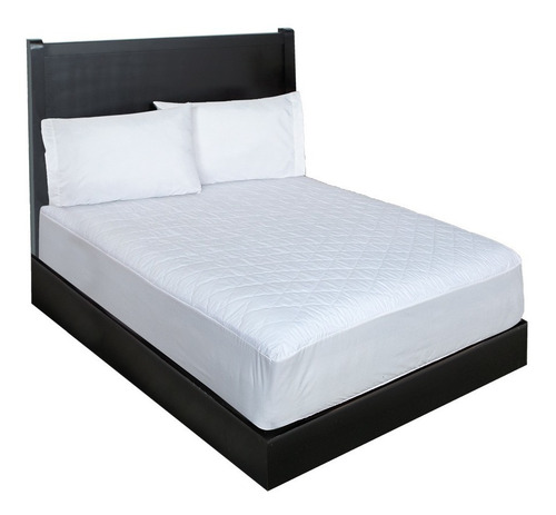 Protector Cubre Colchón Impermeable King Size Capitonado Color Blanco Diseño de la tela Confort